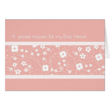Pink Best Friend Maid of Honour Invitation Card