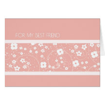 Pink  Best Friend Thank You Maid of Honour Card