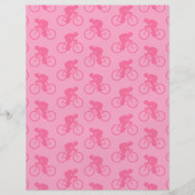 Pink Bicycle Pattern. Flyers
