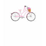 Pink Bicycle with Streamers t-shirts
