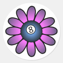 Pink Billiards Girl Stickers