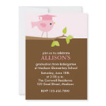 Pink Bird Graduation Party Invitations