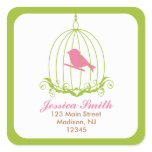 Pink Bird in cage