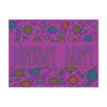 Pink Birthday Party Invitation postcards