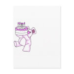 Pink Birthday Teddy Bear Party Theme postcards