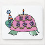 Pink Birthday Turtle Mouse Mat