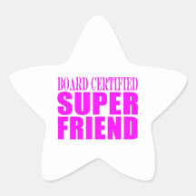 Pink Birthdays & Christmas : Super Friend Star Stickers