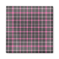 Pink, Black and White Plaid Magnets