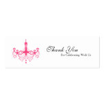 Pink & Black Chandelier Favour Tag