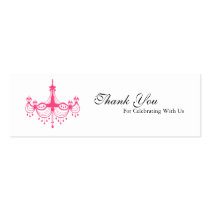 Pink & Black Chandelier Favour Tag