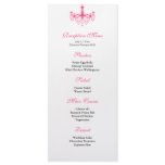 Pink & Black Chandelier Reception Menu