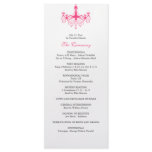 Pink & Black Chandelier Wedding Program