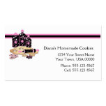 Pink Black Cookie Baking Business Card
