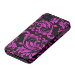 Pink & BLack Damask Patterns iPhone 4, 4S Iphone 4 Case-mate Case