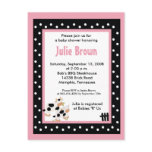 Pink & Black Girly Moo Cow Baby Shower Invitations Post Cards