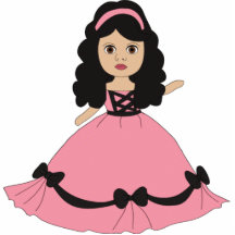 Pink & Black Gown Princess 2 Photo Cut Outs