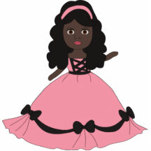 Pink & Black Gown Princess 3 Acrylic Cut Out