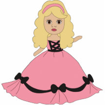 Pink & Black Gown Princess 4 Acrylic Cut Out