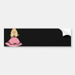 Pink & Black Gown Princess 4 Bumper Stickers