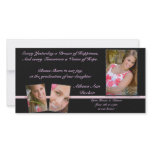 Pink & Black Graduation Annoucment & Invitation photo cards