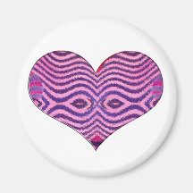 pink black heart magnet
