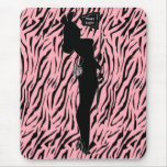 Pink Black Sexy Easter Bunny Silhouette Mouse Pad mousepads