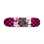 Pink + Black Skullz skateboards