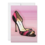 Pink & Black Stripe Custom Announcements