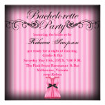 Pink & Black vintage chic Bachelorette Invite