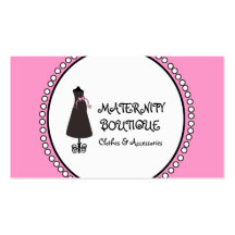 Pink Black White Maternity Boutique Business Cards