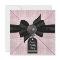 Pink Black Womans Birthday Party