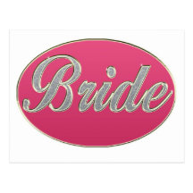 Pink Bling Bride Post Cards