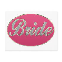 Pink Bling Bride Post Cards