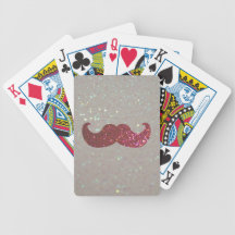 Pink Bling Moustache (Faux Glitter Graphic)