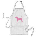 Pink Bloodhound Dog aprons