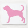 Pink Bloodhound Dog Mouse Pads