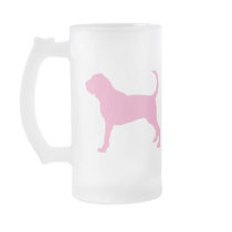 Pink Bloodhound Dog Mugs