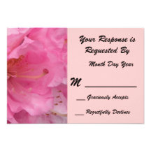 Pink Blossom RSVP Card Announcements