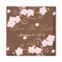 Pink Blossom Save The Date Wedding Announcement magnets