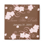 Pink Blossom Save The Date Wedding Announcement magnets