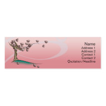 Pink  Blossom - Skinny business cards