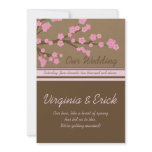 Pink Blossoms Customised Wedding Invitation