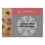 Pink Blossoms Floral Photo Template Card