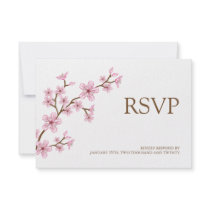 PInk Blossoms RSVP Cards