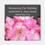 Pink Blossoms Wedding Save the Date Magnet