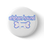 Pink & Blue Afghan Hound buttons