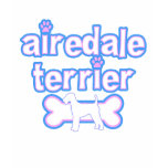 Pink & Blue Airedale Terrier t-shirts