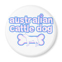 Pink & Blue Australian Cattle Dog Magnet