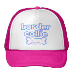 Pink & Blue Border Collie Trucker Hats