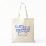 Pink & Blue Brittany Spaniel Canvas Bags